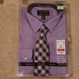 Brand new Alexander Julian dress shirt with tie